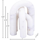  Meridian Arco White Marble 3 pc Decorative Object IMAGE 5