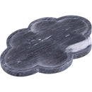  Meridian Rimini Black Clover Shaped Marble Tray IMAGE 3