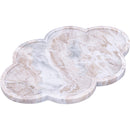  Meridian Rimini Brown Clover Shaped Marble Tray IMAGE 3