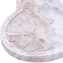  Meridian Rimini Brown Clover Shaped Marble Tray IMAGE 4