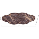  Meridian Rimini Cherry Clover Shaped Marble Tray IMAGE 5