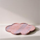  Meridian Rimini Pink Clover Shaped Marble Tray IMAGE 2