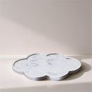  Meridian Rimini White Clover Shaped Marble Tray IMAGE 2