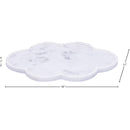  Meridian Rimini White Clover Shaped Marble Tray IMAGE 5