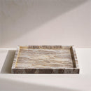  Meridian Barletta Beige Square Marble Tray IMAGE 2