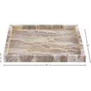  Meridian Barletta Beige Square Marble Tray IMAGE 5