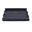  Meridian Barletta Black Square Marble Tray IMAGE 1