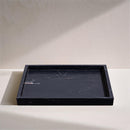  Meridian Barletta Black Square Marble Tray IMAGE 2