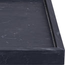  Meridian Barletta Black Square Marble Tray IMAGE 4