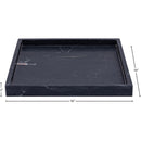  Meridian Barletta Black Square Marble Tray IMAGE 5