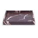  Meridian Barletta Cherry Square Marble Tray IMAGE 1