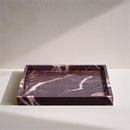  Meridian Barletta Cherry Square Marble Tray IMAGE 2