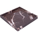  Meridian Barletta Cherry Square Marble Tray IMAGE 3