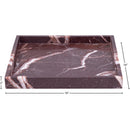  Meridian Barletta Cherry Square Marble Tray IMAGE 5