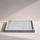  Meridian Barletta White Square Marble Tray IMAGE 2