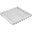  Meridian Barletta White Square Marble Tray IMAGE 3