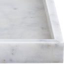  Meridian Barletta White Square Marble Tray IMAGE 4