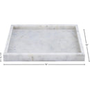 Meridian Barletta White Square Marble Tray IMAGE 5