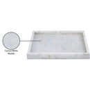  Meridian Barletta White Square Marble Tray IMAGE 6