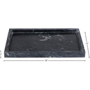  Meridian Barletta Black Rectangular Marble Tray IMAGE 5