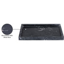  Meridian Barletta Black Rectangular Marble Tray IMAGE 6
