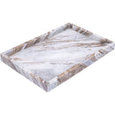  Meridian Barletta Brown Rectangular Marble Tray IMAGE 3