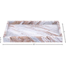  Meridian Barletta Brown Rectangular Marble Tray IMAGE 5