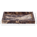  Meridian Barletta Cherry Rectangular Marble Tray IMAGE 5