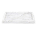  Meridian Barletta White Rectangular Marble Tray IMAGE 1