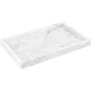  Meridian Barletta White Rectangular Marble Tray IMAGE 3
