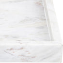  Meridian Barletta White Rectangular Marble Tray IMAGE 4