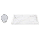  Meridian Barletta White Rectangular Marble Tray IMAGE 6