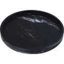  Meridian Barletta Black Round Marble Tray IMAGE 3