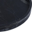  Meridian Barletta Black Round Marble Tray IMAGE 4