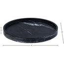  Meridian Barletta Black Round Marble Tray IMAGE 5