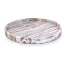  Meridian Barletta Brown Round Marble Tray IMAGE 1