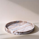  Meridian Barletta Brown Round Marble Tray IMAGE 2