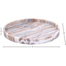  Meridian Barletta Brown Round Marble Tray IMAGE 5