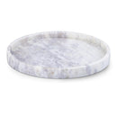  Meridian Barletta White Round Marble Tray IMAGE 1