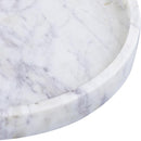  Meridian Barletta White Round Marble Tray IMAGE 4
