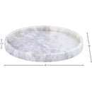  Meridian Barletta White Round Marble Tray IMAGE 5
