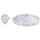  Meridian Barletta White Round Marble Tray IMAGE 6