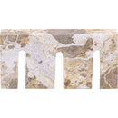  Meridian Curva Beige Marble Decorative Object IMAGE 4