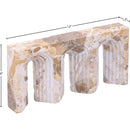 Meridian Curva Beige Marble Decorative Object IMAGE 6