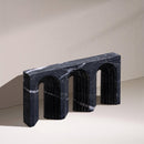  Meridian Curva Black Marble Decorative Object IMAGE 2