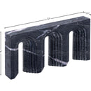  Meridian Curva Black Marble Decorative Object IMAGE 6
