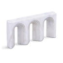  Meridian Curva White Marble Decorative Object IMAGE 1