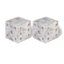  Meridian Dice Beige Marble Decorative Dice IMAGE 1