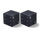  Meridian Dice Black Marble Decorative Dice IMAGE 1