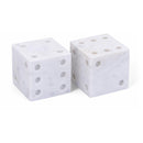  Meridian Dice White Marble Decorative Dice IMAGE 1